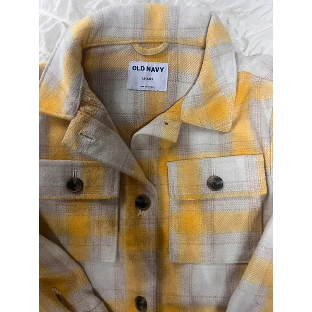 Old navy girls yellow shacket large